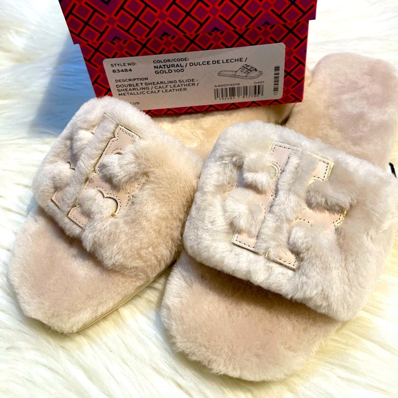 ❌SOLD❌💞 BRANDNEW SHEARLING SOFT SLIDES💞 - Picture 2 of 7